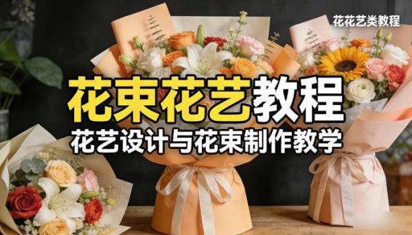 花束花艺类教程 花艺设计与花束制作教学