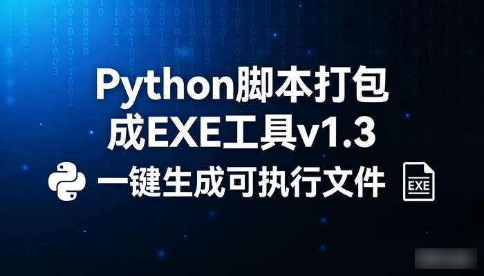 Python脚本打包成EXE工具v1.3，一键生成可执行文件