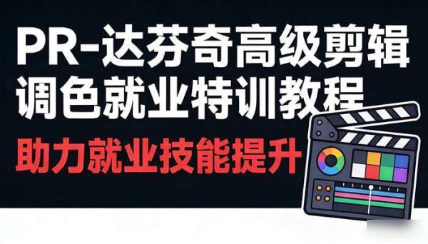 PR-达芬奇高级剪辑调色就业特训教程 助力就业技能提升