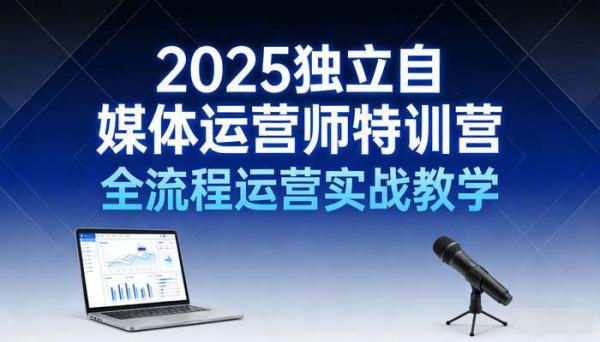 2025独立自媒体运营师特训营 全流程运营实战教学
