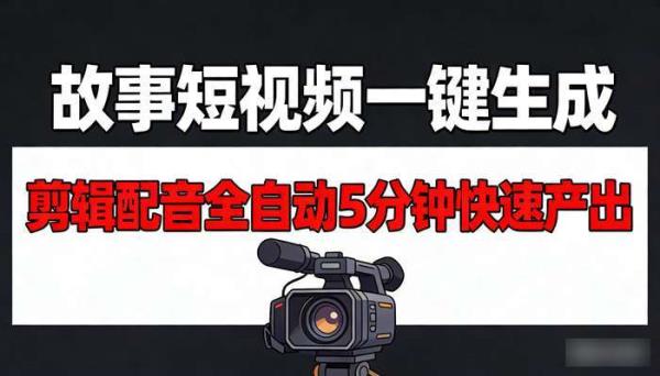 故事短视频一键生成新玩法 剪辑配音全自动5分钟快速产出