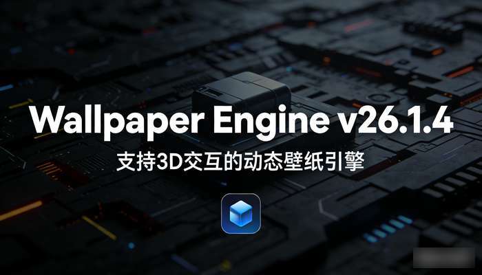 Wallpaper Engine动态壁纸引擎v26.1.4，支持3D交互