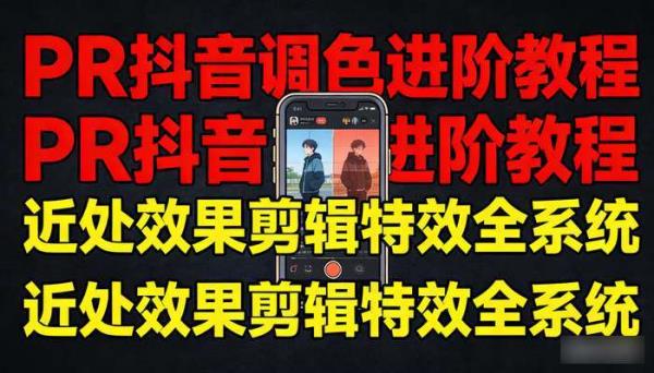 PR抖音调色近处进阶效果剪辑特效全系统教程 适配抖音创作
