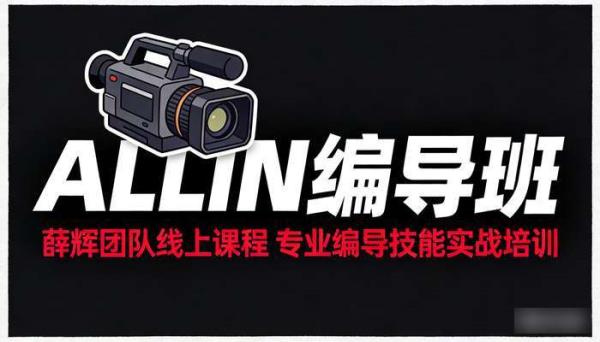 薛辉团队ALLIN编导班线上课程 专业编导技能实战培训