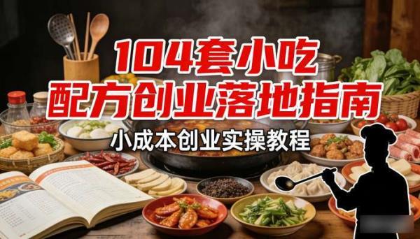 104 套小吃配方  创业落地指南 小成本创业实操教程