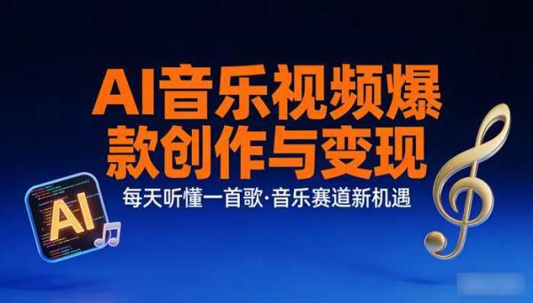 AI制作每天听懂一首歌视频 音乐赛道爆款创作与变现