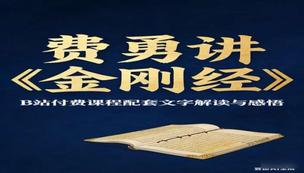费勇讲《金刚经》：B 站付费课程配套文字解读与感悟