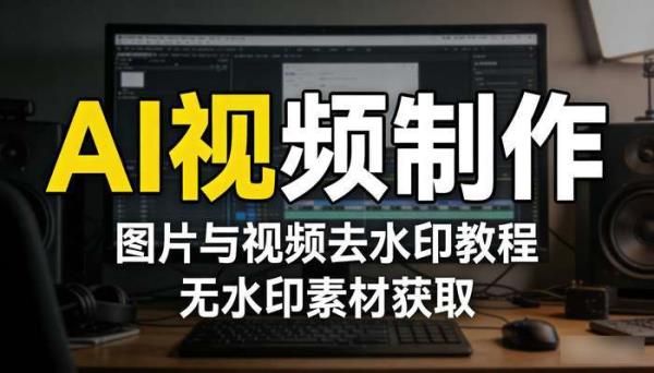 《AI视频制作》图片与视频去水印教程 无水印素材获取
