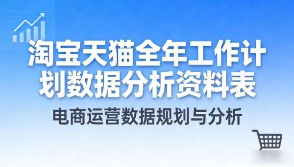 电商运营Excel模板 淘宝天猫全年工作计划数据分析资料表