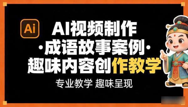 《AI视频制作》成语故事视频制作案例 趣味内容创作教学