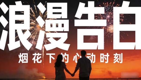 情侣浪漫爱情烟花表白 节日祝福抖音AE模板制作素材