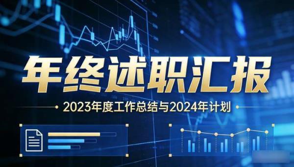 高端商务动态PPT模板 年终述职汇报新年计划工作总结素材