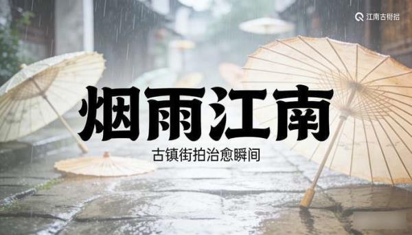 唯美江南古风古镇民俗街拍 下雨治愈系高清短视频剪辑素材
