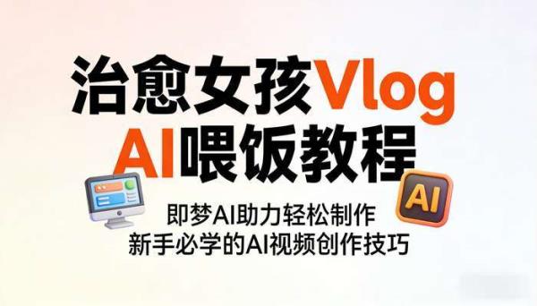 治愈女孩Vlog AI喂饭教程 即梦AI助力轻松制作 新手必学的AI视频创作技巧