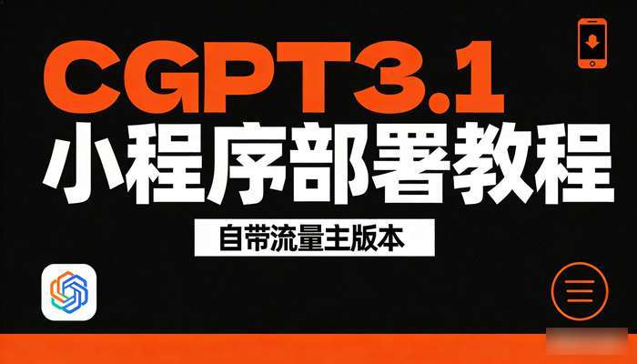 CGPT3.1微信小程序部署源码教程 自带流量主版本