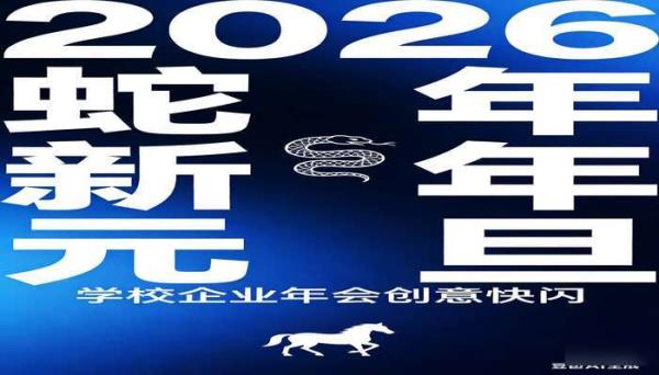 蛇年新年元旦学校企业年会 创意快闪PPT模板开场片头素材