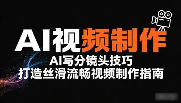 《AI视频制作》AI写分镜头技巧 打造丝滑流畅视频制作指南