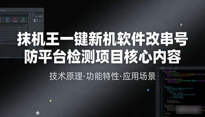 抹机王一键新机软件 改串号防平台检测做项目必备