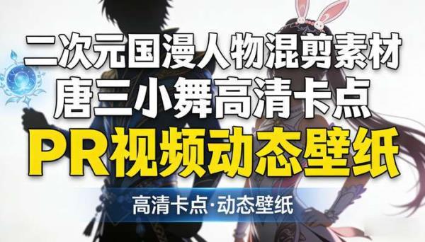 二次元国漫人物混剪素材 唐三小舞高清卡点PR视频动态壁纸