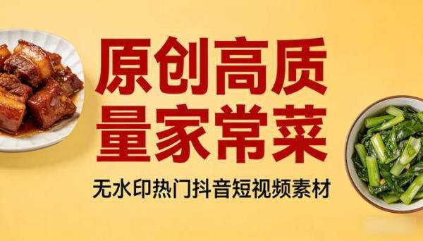 原创高质量家常菜美食 无水印热门抖音短视频素材