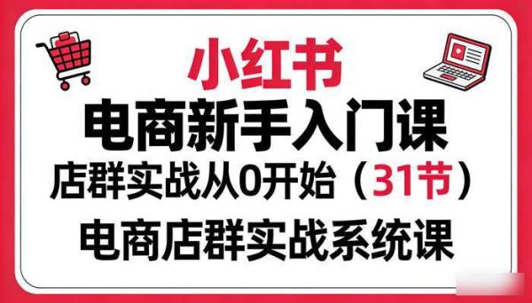 小红书电商新手入门课 店群实战从0开始（31节）