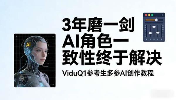 3年磨一剑 AI角色一致性终于解决 ViduQ1参考生多参AI创作教程