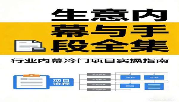 生意内幕与手段全集 行业内幕冷门项目实操指南