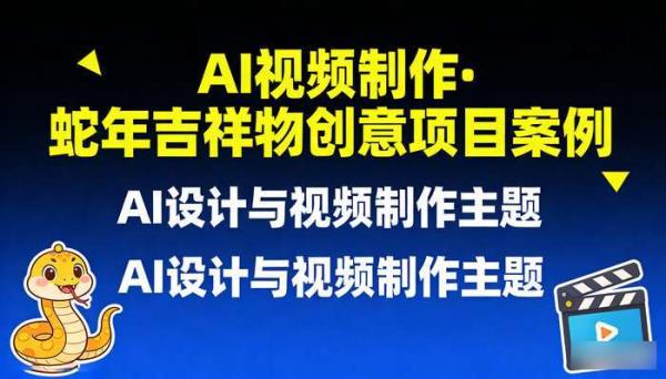 《AI视频制作》蛇年吉祥物创意项目案例 AI设计与视频制作