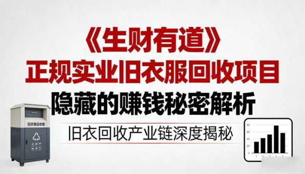 《生财有道》正规实业旧衣服回收项目 隐藏的赚钱秘密解析