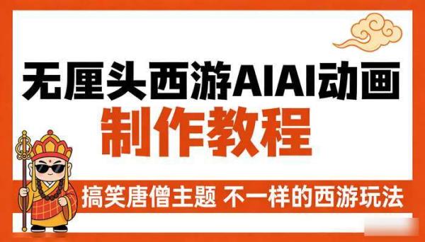 无厘头西游AI动画制作教程 搞笑唐僧主题 不一样的西游玩法