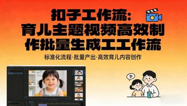 《扣子工作流》育儿主题视频高效制作批量生成工作流