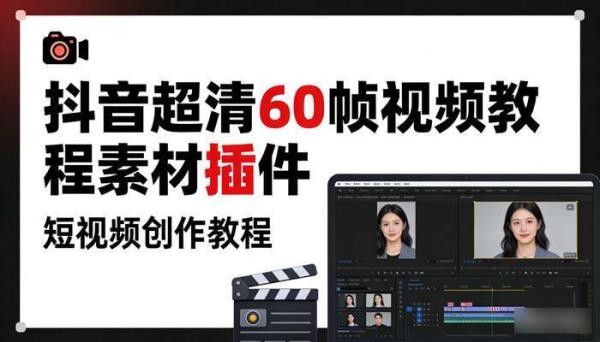 抖音超清60帧视频教程素材插件 短视频创作教程