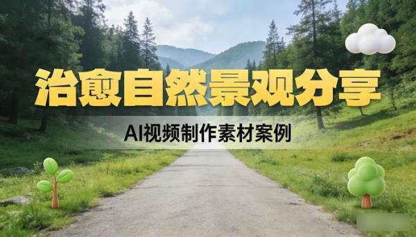 《AI视频制作》治愈类风景直播视频素材案例 自然景观分享