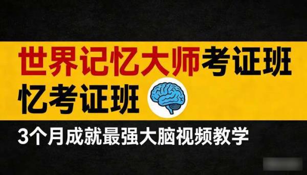 世界记忆大师考证班 3个月成就最强大脑视频教学