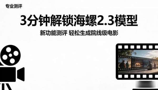 3分钟解锁海螺2.3模型 新功能测评 轻松生成院线级电影