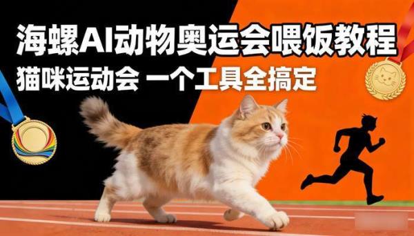 海螺AI动物奥运会制作喂饭教程 动物运动会（猫咪主题）一个工具全搞定