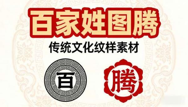 百家姓图腾100款素材 传统文化中国纹样底纹矢量AIJPG