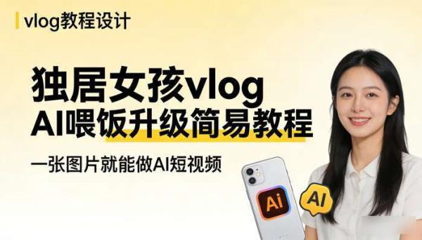 独居女孩vlog AI喂饭升级简易教程 一张图片就能做AI短视频