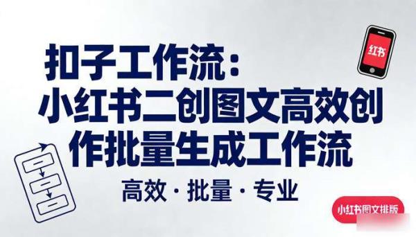 《扣子工作流》小红书二创图文高效创作批量生成工作流