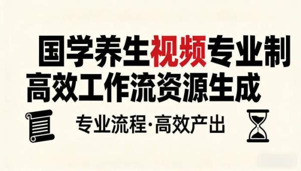 《扣子工作流》国学养生视频专业制作高效工作流资源