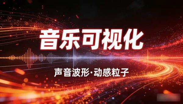 音频AE可视化模板 音乐音律声音歌曲波形动感粒子动画素材