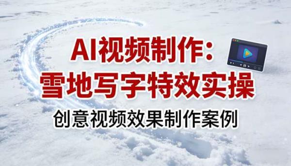 《AI视频制作》雪地写字特效制作案例 创意视频效果实操