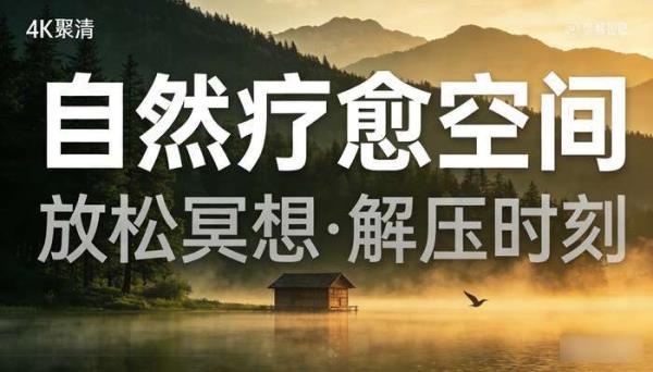 4K超清长时间自然风景 治愈系放松冥想解压自媒体素材