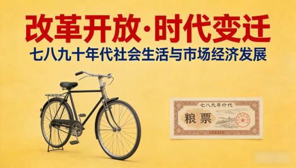 改革开放历史瞬间视频素材 七八九十年代社会生活市场经济发展