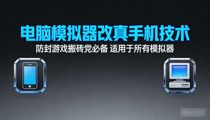 电脑模拟器改真手机技术 防封游戏搬砖党必备 适用于所有模拟器