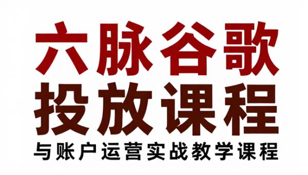 六脉谷歌广告投放技巧与账户运营实战教学课程