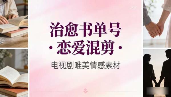 治愈书单号电视剧唯美情感 治愈系混剪恋爱高清短视频素材