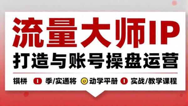 流量大师 IP 打造与账号操盘运营实战教学课程