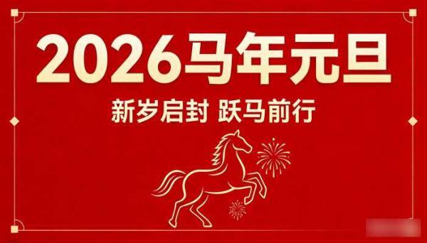 马年元旦 PPT 模板设计素材合集