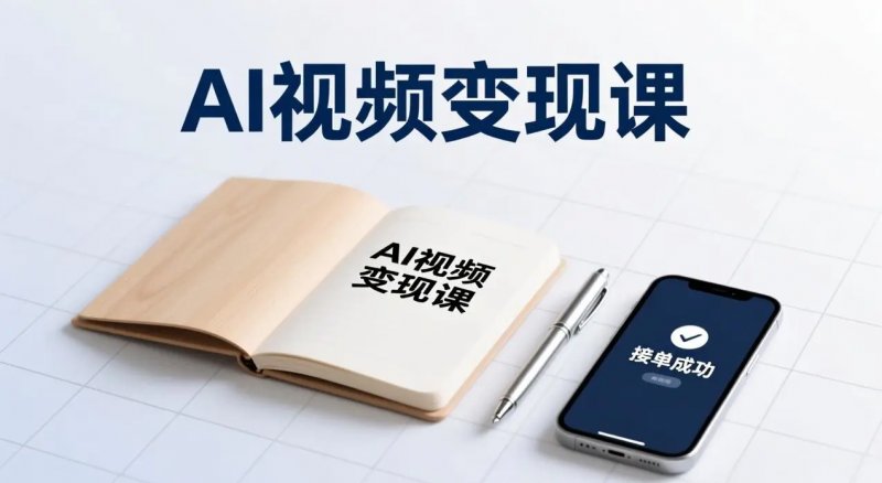AI视频变现课 学完即可创作短片、接商单 实现副业增收 单项目报价可达千元-原创